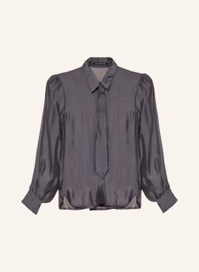 Luisa Cerano Hemdbluse Mit Abnehmbarer Krawatte grau