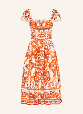 Dolce & Gabbana Šaty oranžová / bílá