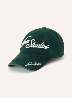 Acne Studios Cap tmavě zelená / bílá