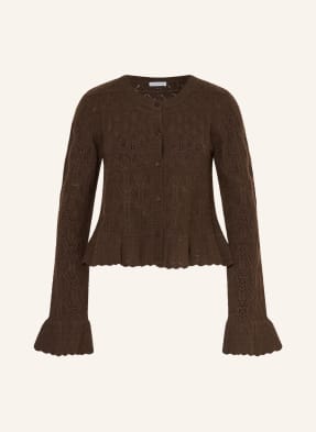Mrs & Hugs Strickjacke Mit Cashmere braun
