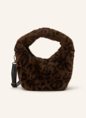 Rino & Pelle Kunstfell-Schultertasche Cheryl braun