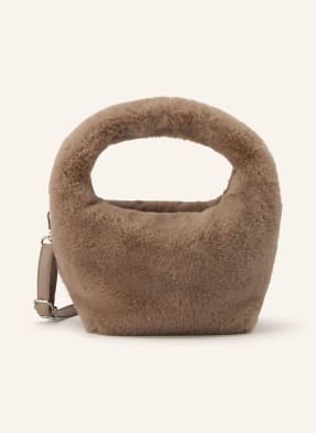Rino & Pelle Kunstfell-Schultertasche Cheryl beige