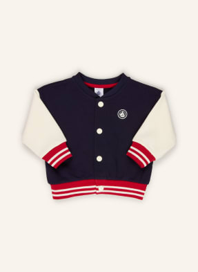 Petit Bateau Univerzitní Bunda tmavě modrá / režná / červená