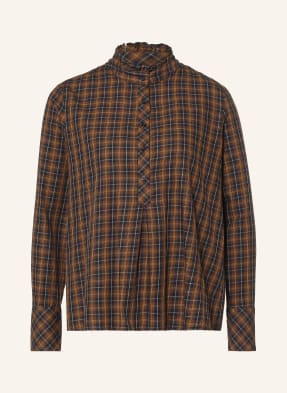 Lilienfels Blusenshirt Mit Rüschen braun