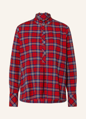 Lilienfels Blusenshirt Mit Rüschen rot