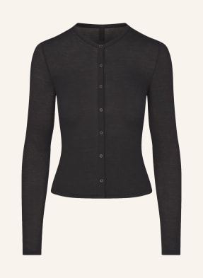 Skims Pohodlná Domácí Bunda Sheer Modal onyx