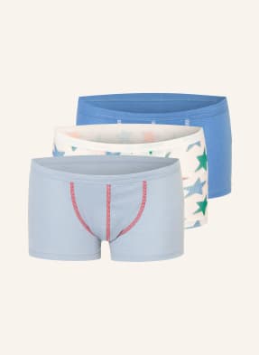 Petit Bateau Balení 3 Ks Boxerek tmavě modrá / zelená / bílá
