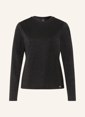 Marc Cain Tričko S Dlouhým Rukávem S Třpytivou Přízí 900 black new