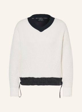 Marc Cain Svetry Z Kombinace Materiálů 190 white and black