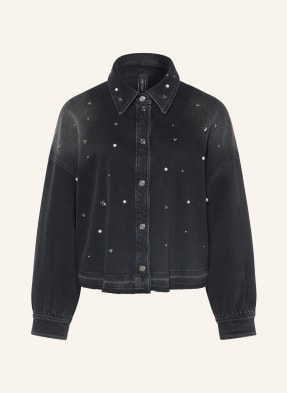Marc Cain Džínová Halenka S Ozdobnými Kamínky A Korálky 900 black new