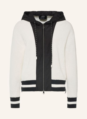 Marc Cain Pletený Svetr Z Kombinace Materiálů 190 white and black