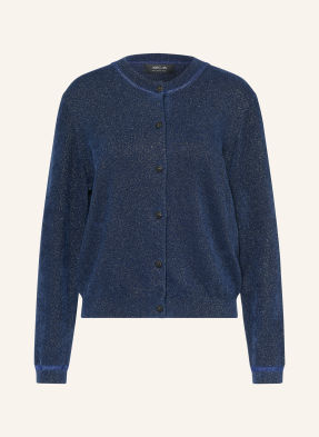 Marc Cain Strickjacke Mit Alpaka Und Schmucksteinen blau