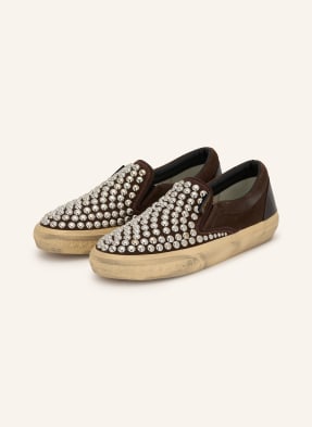Golden Goose Slip-On-Sneaker Vce Mit Nieten braun