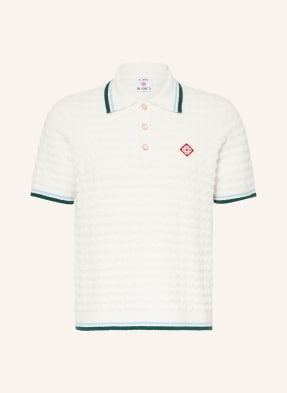 Casablanca Froté Polokošile Slim Fit krémová / tmavě zelená / tmavě modrá