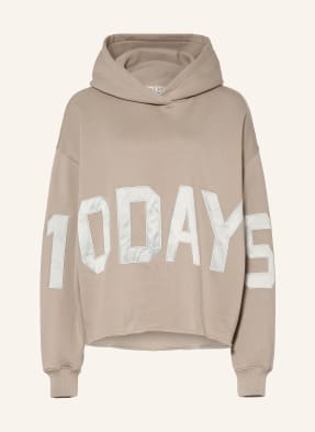 10days Oversized Mikina S Kapucí béžová / světle šedá