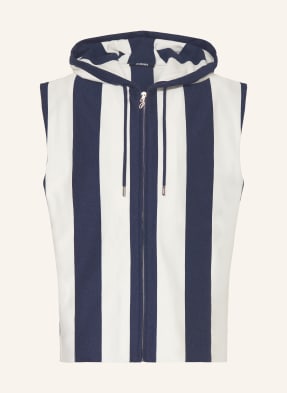 Jacquemus Mikina Bez Rukávů Le Gilet Mariniere tmavě modrá / bílá