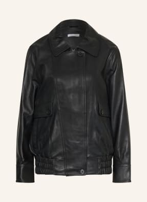 Mrs & Hugs Oversized-Lederjacke schwarz