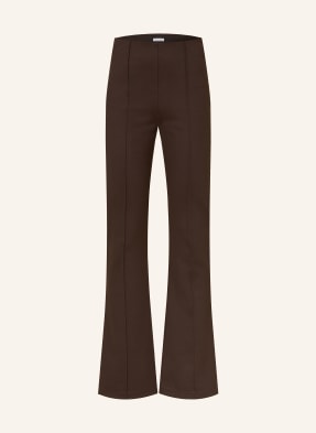 Mrs & Hugs Bootcut-Hose Aus Jersey braun