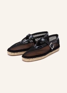 Alaïa Espadrilky černá / stříbrná
