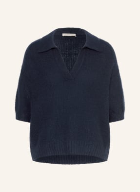 Lilienfels Strick-Poloshirt Mit Cashmere blau