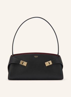 Ferragamo Schultertasche Hug East West schwarz
