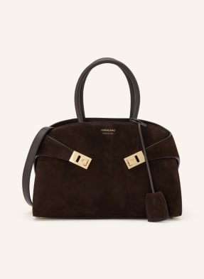 Ferragamo Schultertasche Hug braun