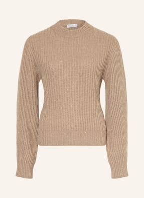 Brunello Cucinelli Pullover Mit Cashmere Und Glitzergarn braun