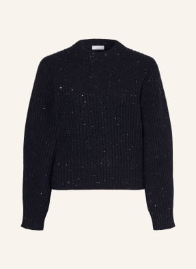 Brunello Cucinelli Pullover Mit Cashmere Und Glitzergarn blau