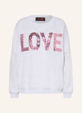 Miss Goodlife Sweatshirt Mit Pailletten grau