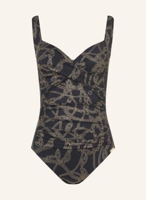 Charmline Tvarující Plavky Interlace Chains V Zavinovacím Stylu černá / zlatá