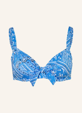 Lidea Horní Díl Bikin S Kosticemi Bandana tmavě modrá / bílá