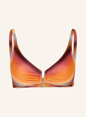 Maryan Mehlhorn Bralette Horní Díl Bikin Sundrenched S Třpytivou Přízí oranžová / tmavě fialová / světle červená