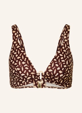 Maryan Mehlhorn Bralette Horní Díl Bikin Terrae hnědá / světle hnědá