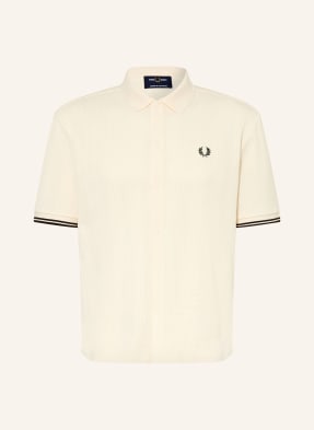 Fred Perry Pletená Košile Slim Fit režná / tmavě zelená