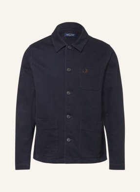 Fred Perry Kordový Overshirt tmavě modrá
