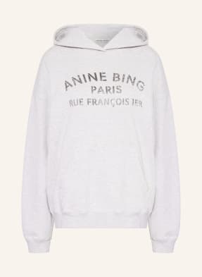 Anine Bing Mikina S Kapucí Harvey světle šedá