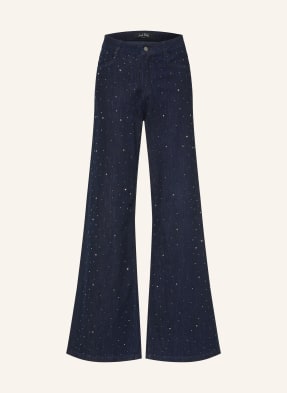Joseph Ribkoff Wide Leg Jeans Mit Schmucksteinen blau
