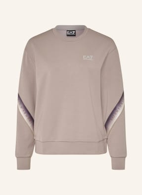 ea7 Emporio Armani Mikiny Natural ventus7 černošedá / krémová / fialová