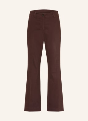 Marc O'polo Bootcut Kalhoty S Rozšiřujícími Se Nohavicemi Marthe Flared tmavě hnědá