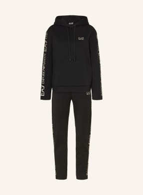 ea7 Emporio Armani Tepláková Souprava černá / stříbrná