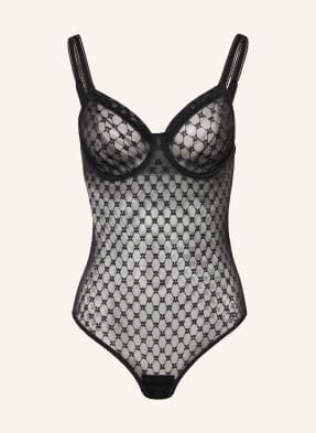 Simone Pérèle Body S Kosticemi Plume černá