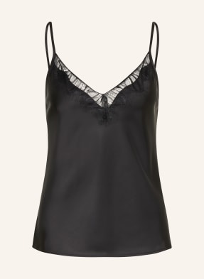 Someday Satintop Zabelle Mit Spitze schwarz