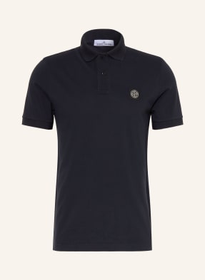 Stone Island Piqué-Poloshirt Slim Fit blau