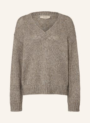 Mos Mosh Svetr Mmwelma Glam S Třpytivou Přízí šedá / stříbrná / zlatá