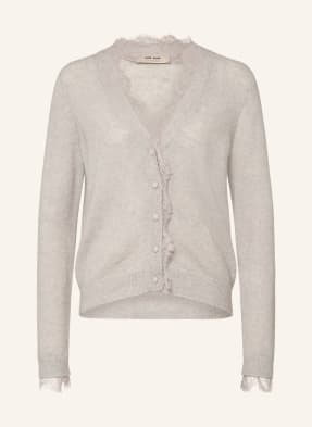 Mos Mosh Strickjacke Mmhelmi Mit Spitze grau