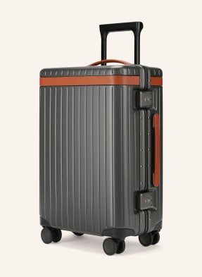 Carl Friedrik Kufr Na Kolečkách The Carry-On tmavě šedá / koňaková