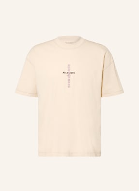 Allsaints Tričko Knox béžová / světle fialová / černá