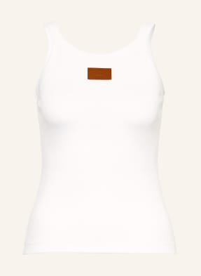 Fendi Top bílá / hnědá