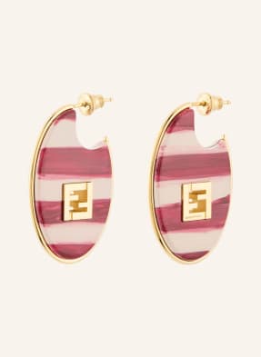 Fendi Náušnice Forever Fendi tmavě červená / zlatá / krémová