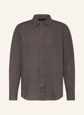 Allsaints Leinenhemd Loom Ls Relaxed Fit grau